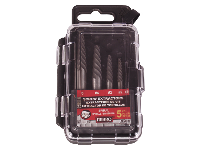 Screw Extractor Set, Slimline 5 Piece