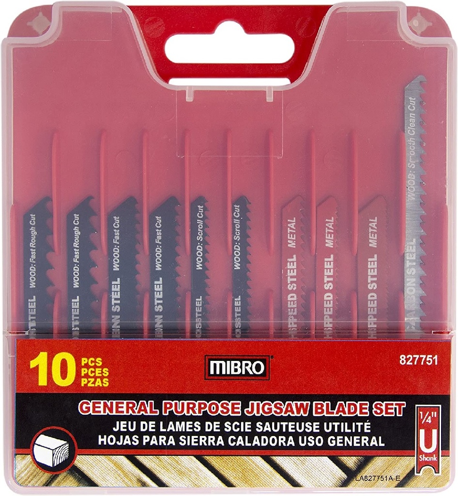 Jigsaw Blade Set, General Purpose 10/Cd