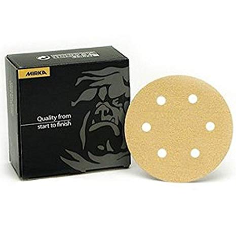 Sanding Disc, 6" Grip G:320 6Hole Gold