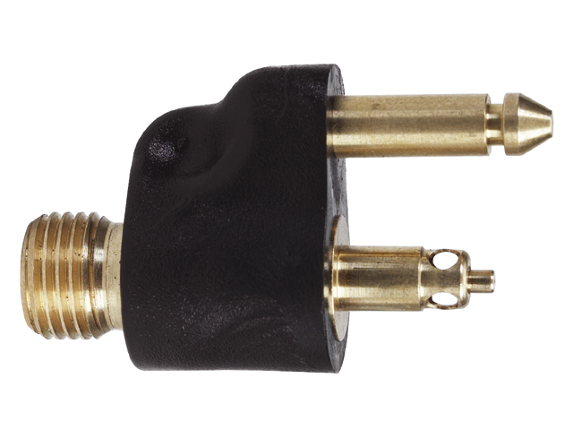 Fuel Connector, 1/4" Johnson Evinrude Male Barb Brass