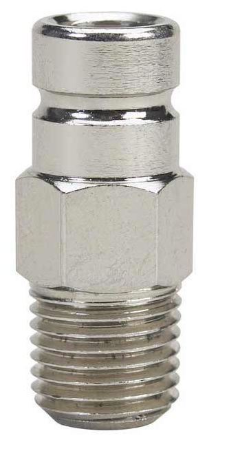 Fuel Connector, 1/4" Nissan/Tohatsu Male Barb Chrome Plated Brass