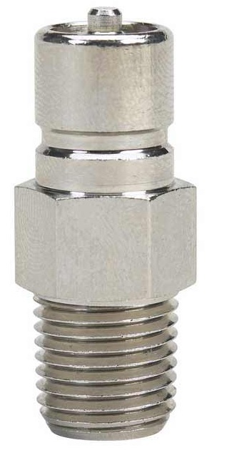 Fuel Connector, 1/4" Nissan/Tohatsu Male Barb Chrome Plated Brass