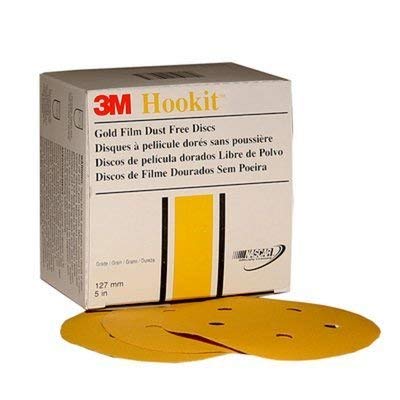 Sanding Disc, 6" Hookit G:180 Gold DustFree 6+1Hole