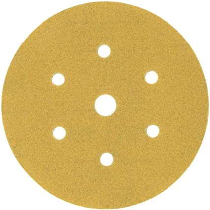 Sanding Disc, 6" Hookit G:150 Gold DustFree 6+1Hole