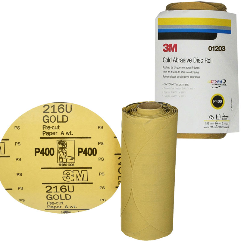 Sanding Disc, 6" Stikit G:400 Gold