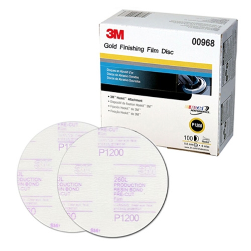 Sanding Disc, 6" Hookit G:1200 Finish-Film