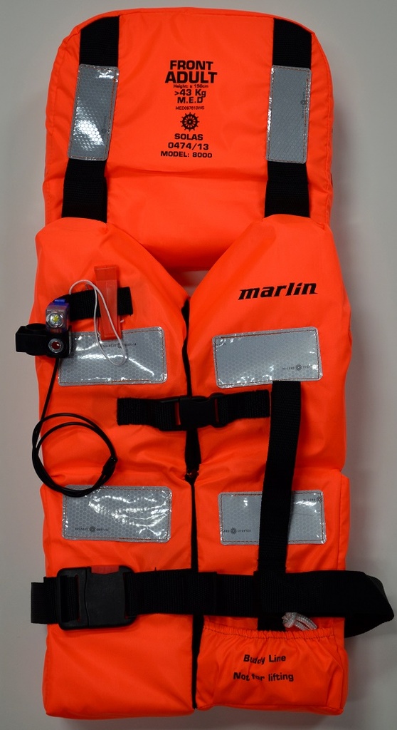 Life Vest, Adult Light&Whistle SOLAS-MED Approved