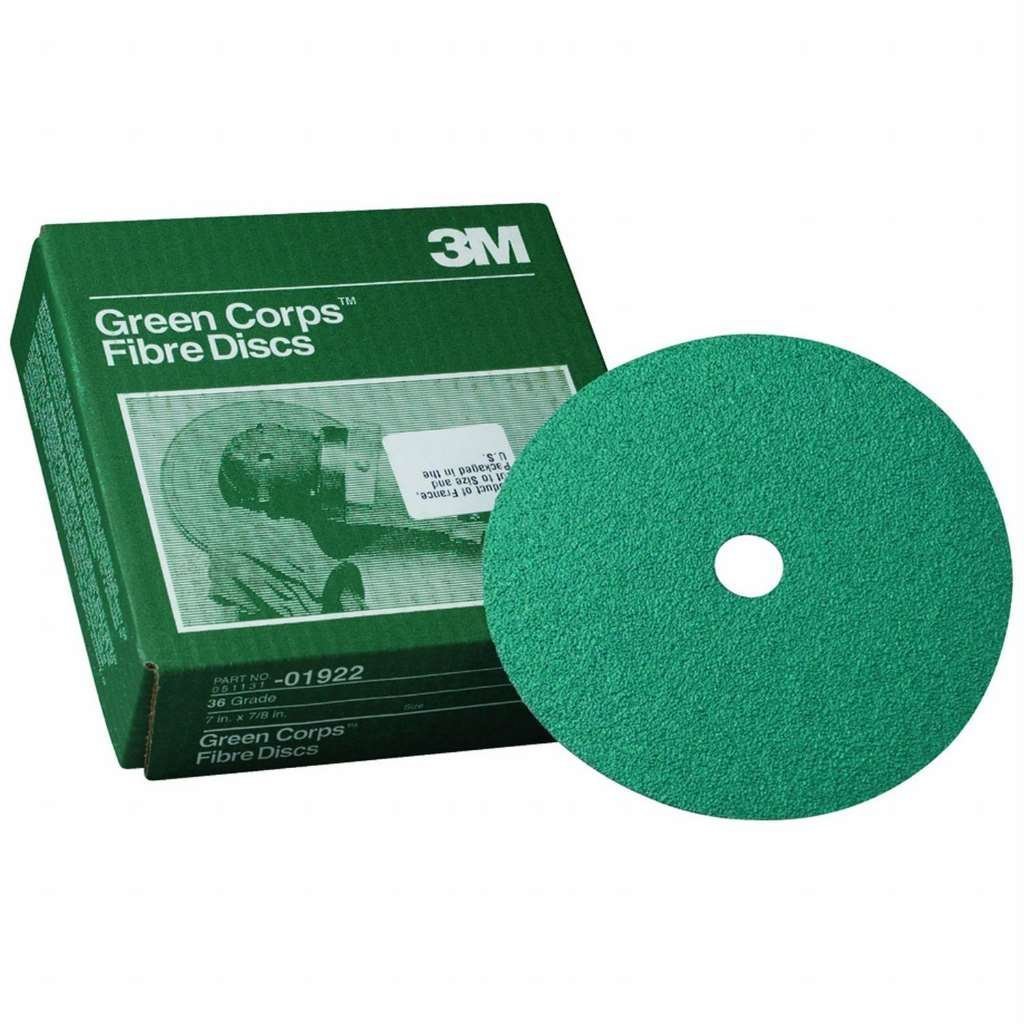 Grinding Disc, 7" Fiber G:036 iØ:7/8" Green Corps