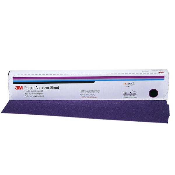 Sanding Sheet, 2.75x16.5" Hookit G:120 Purple