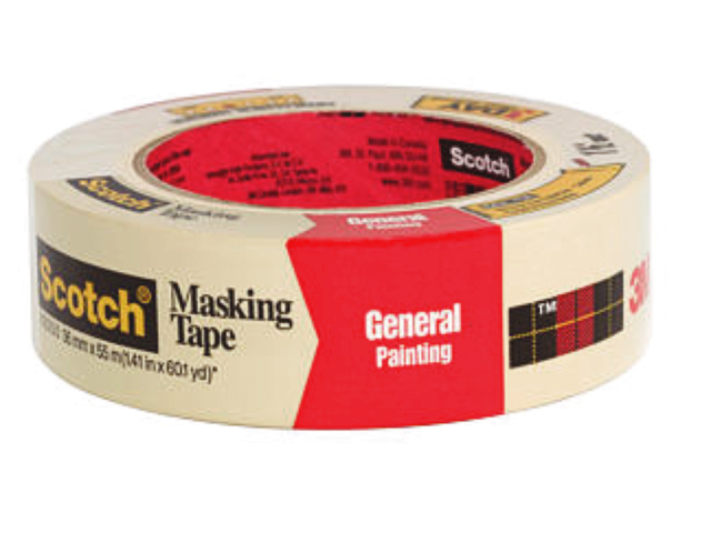 Masking Tape, Tan Width 1" Length:60Yd Scotch #2050