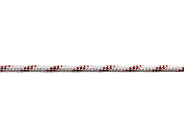 M/Braid Rope, Polyester 6mm Red Fleck per Foot