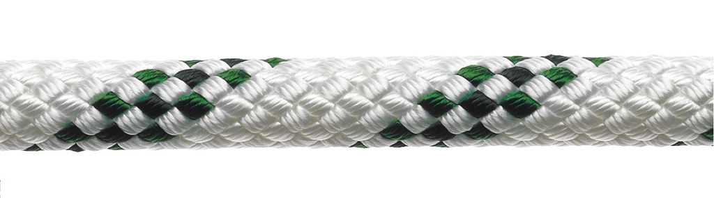 M/Braid Rope, Polyester 8mm Green Fleck per Foot