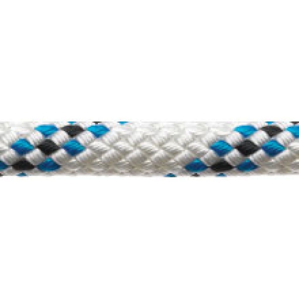 M/Braid Rope, Polyester 10mm Blue Fleck per Foot