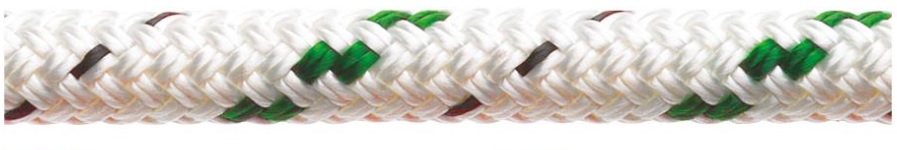 DoubleBraid Rope, Polyester 12mm Green Fleck per Foot