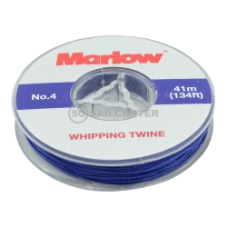 Whipping Twine, Waxed Medium #4 0.8mm Blue Spool/41m