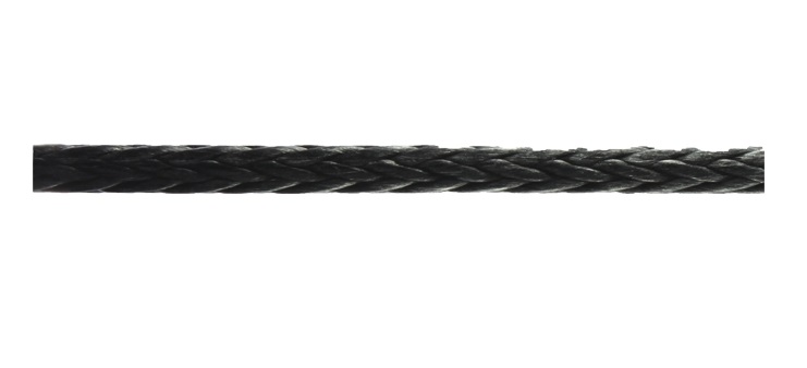 Dyneema Rope, Excel D12 Strand 6mm Black per Foot