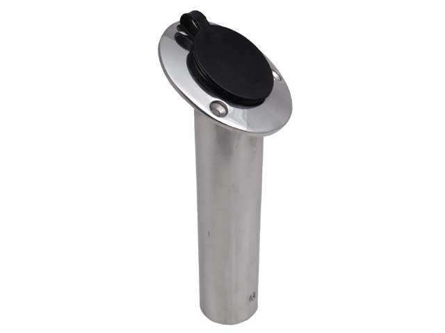 Rod Holder, Flush Mount 30º Casted Stainless Steel