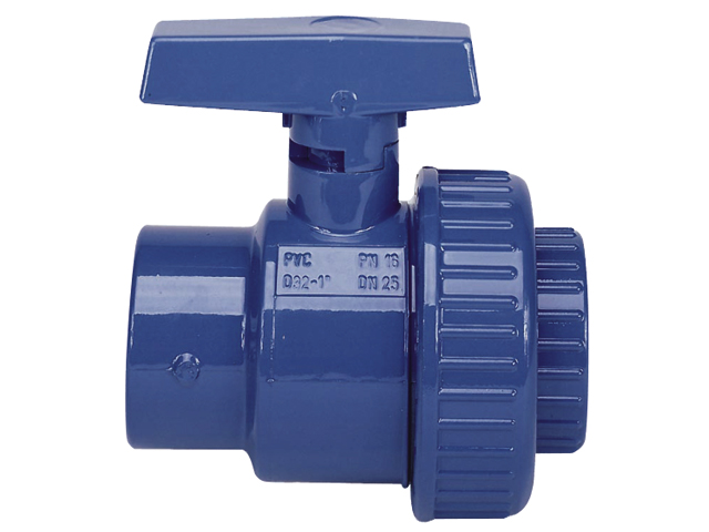 Ball Valve, Quick Release PVC 3/4" Non-Tapered Thread Blue or Grey