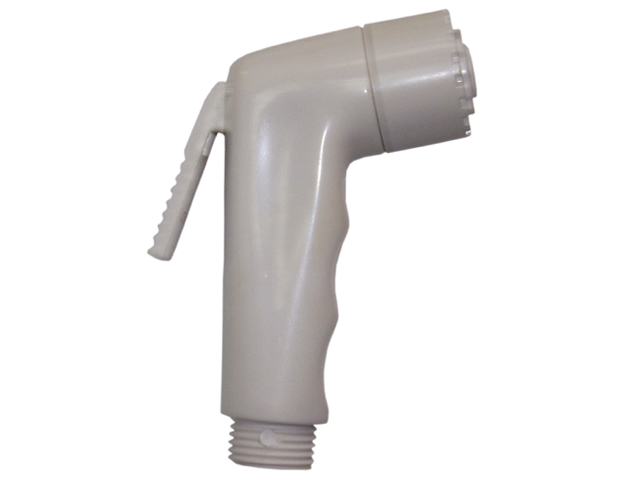 Showerhead, White Plastic with Spray-Lever