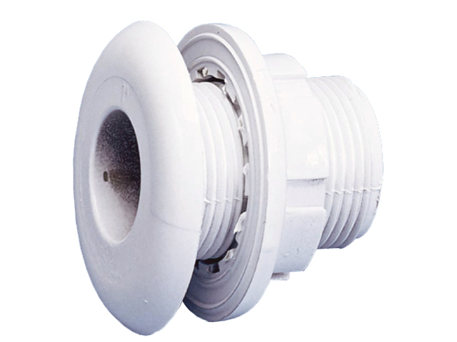 Thru-Hull, Full-Thread:3/4" NPT CutoutØ1" White Plastic