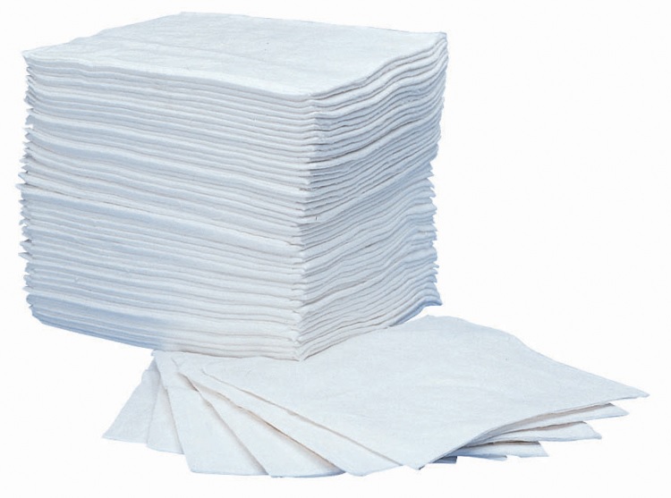 Sorbent Pad, Oil-Only White 15'x19" Heavy-Wght