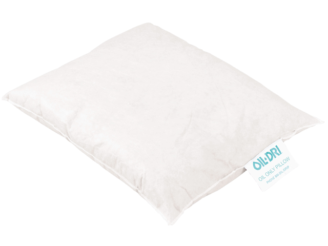 Sorbent Pillow, Oil-Only White 18"x18" Height:2" Capacity:3Qt