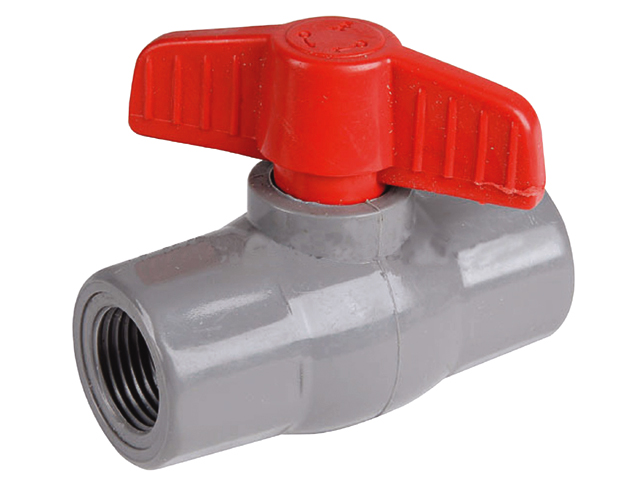 Ball Valve, 3/4" PVC Grey