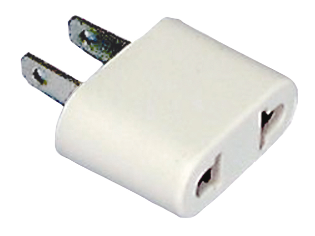 Adapter, 2 Flat Pin to 2 Round/Flat Socket