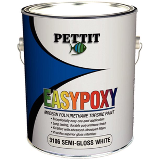 Polyurethane Paint, 1 ComponentWhite Semi-Gloss Gal