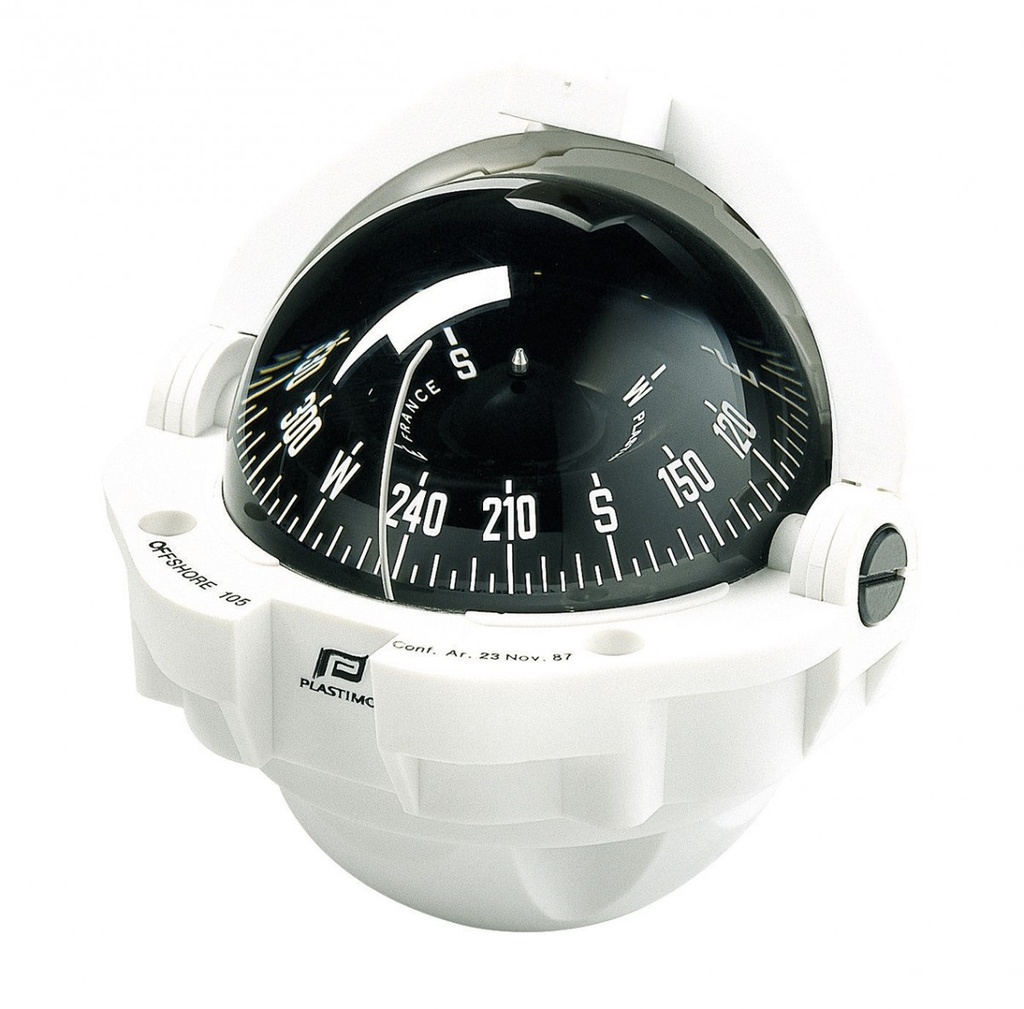 Compass, Offshore105 White FlatCardØ:91mm Black