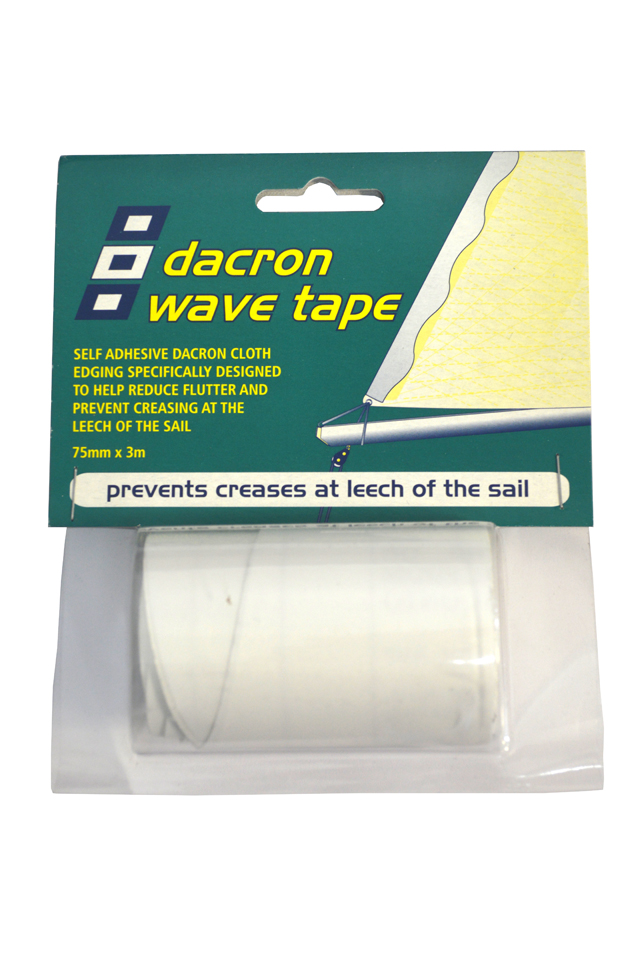 Leech Tape, Dacron Wave White Width 7.5cm Length:3m