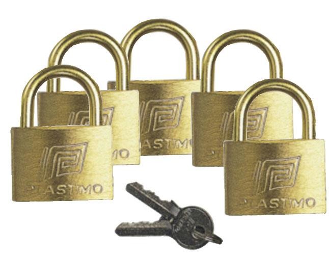 Padlock Set, Width:40mm with Different Hasp 5 Pack