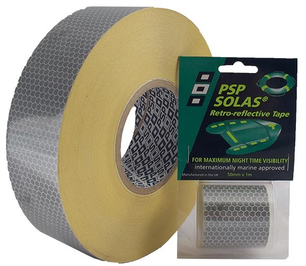 Reflective Tape, SOLAS Silver Width 5cm Length:1m