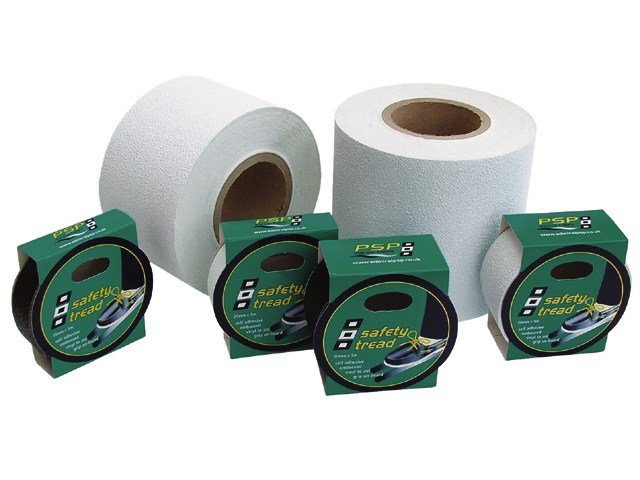 Non-Skid Tape, Safety-Tread White Wd2.5cm Length:5m