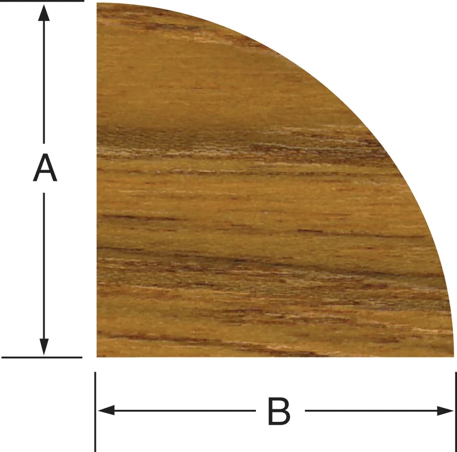 Trim, Quart Round 12mm Length:2m Teak