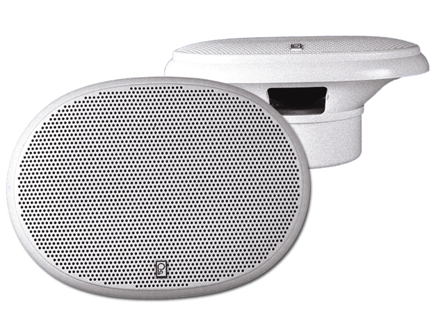 Speaker Set, Oval 6x9" 3 Way Premium White 160W  Pair