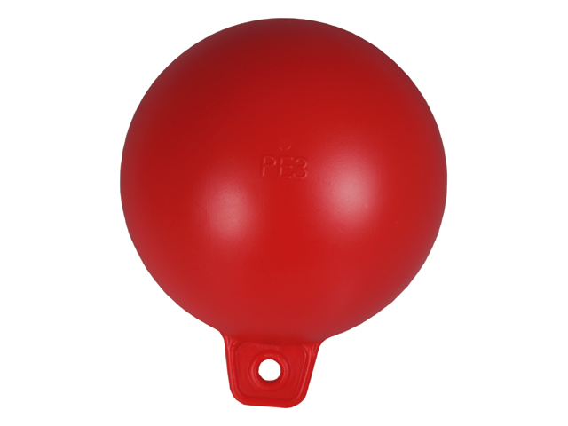 Float, Round 6x6" Red Hard Plastic with Eye