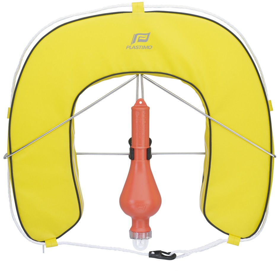 Horseshoe Buoy Set, Yellow with Bracket&Light