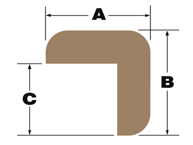 L-Molding, Exterior Sz:22 x 22mm Length:2m Teak