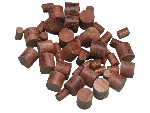 Teak Plugs, Ø:1/4"/6mm 100 Pack