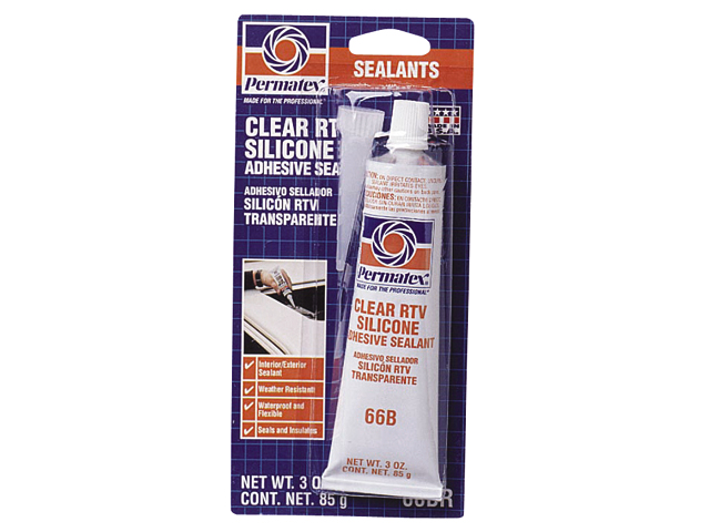 Silicone Sealant, Clear 3oz/Tube