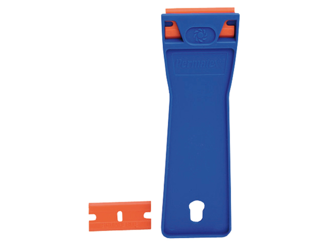 Scraper Kit, Handle with 2 Double Edge Plastic Blades