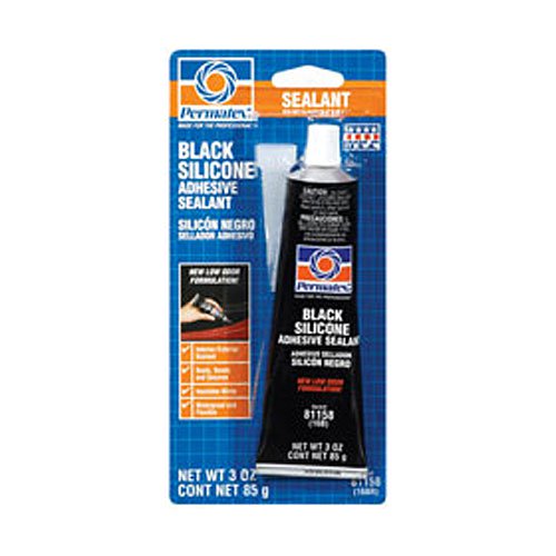 Silicone Sealant, Black 3oz/Tube