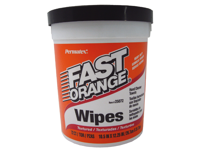 Hand Cleaner, Wipes Fast Orange 72-Count/Tube