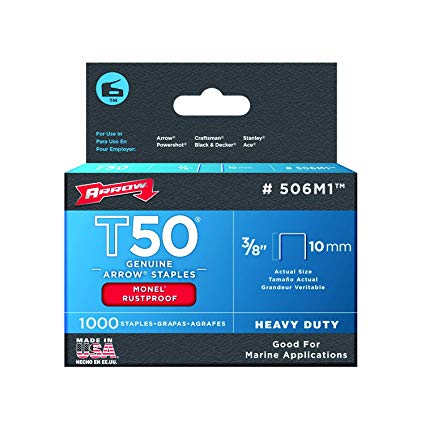 Staples, T50 3/8" Monel 1000pk