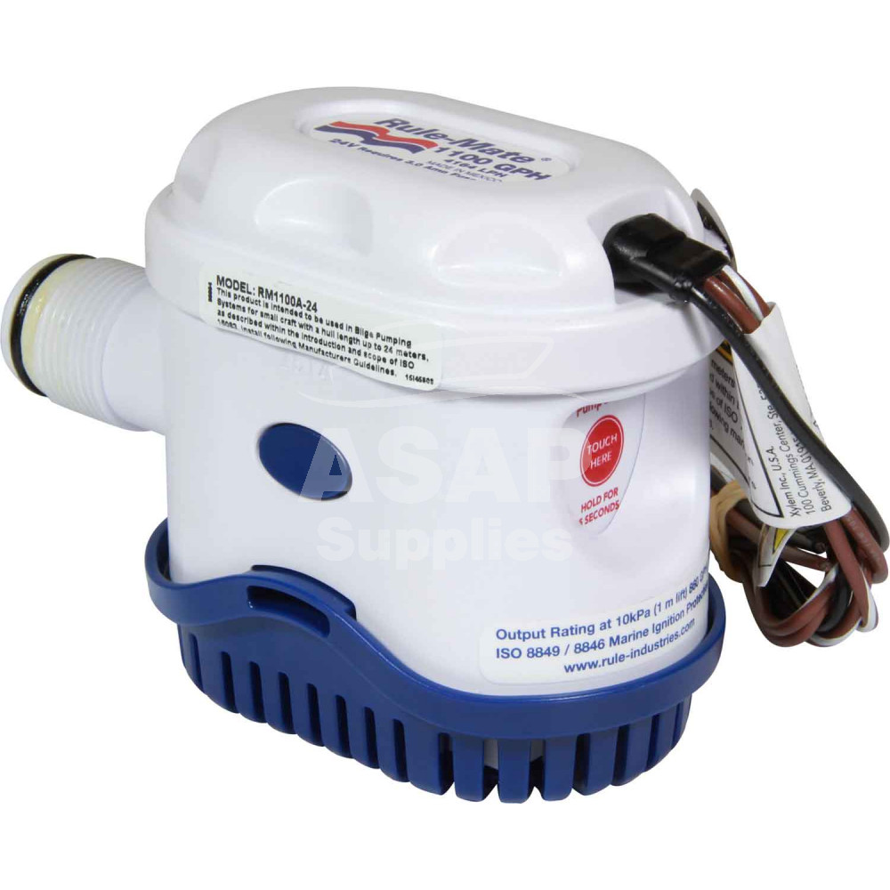 Bilge Pump, Submersible RM1100GpH 24V Automtd