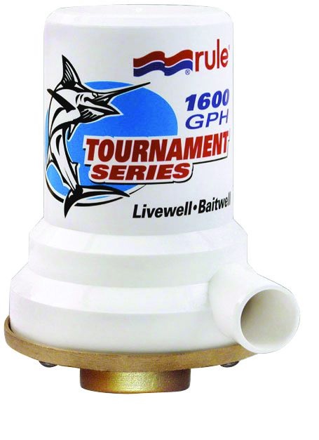 Livewell/Aerator Pump, Tournament Series 1600GpH 12V