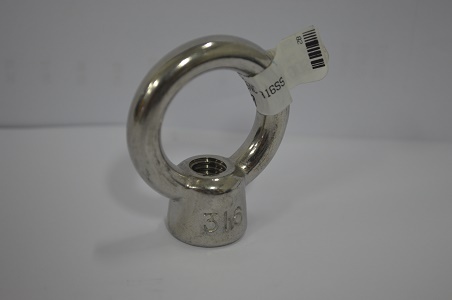 Eye nut, 3/8"-16NC 316SS