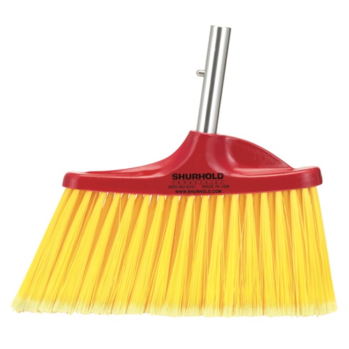 Floor Broom, Angled 120° Long Yellow Bristles with Shur-Lok Male