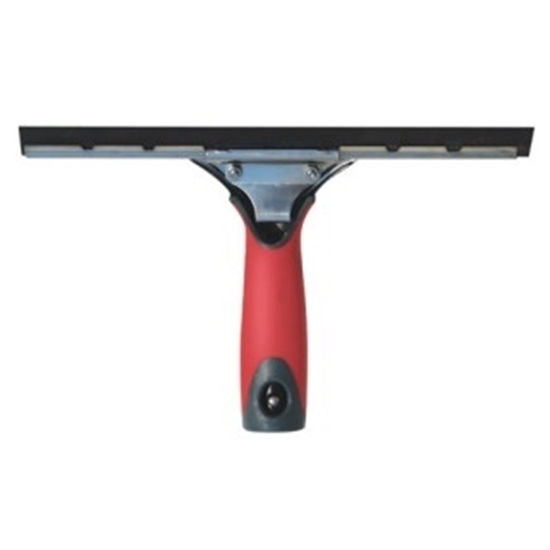 Squeegee, 16" Stainless Steel with Red Plastic Handle and Shur-Lok Male